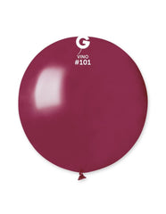 19-inch pastel wine latex balloons, 25 pcs