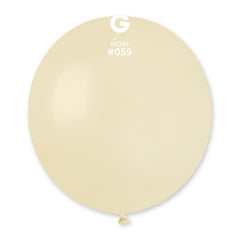 19 inch pastel ivory latex balloons, 25 pcs