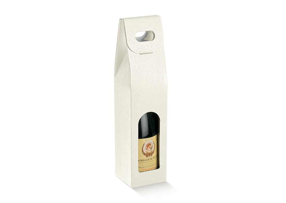 1 bottiglia f.to 90x90x385mm sfere bianche