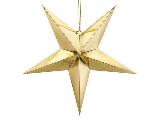 Paper star. 70cm. gold