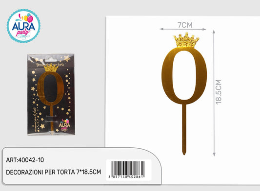 Cake topper oro n. 0