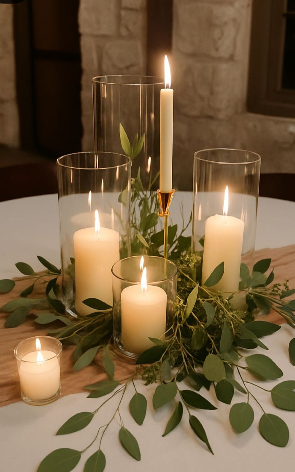 Colored candle, pack of 1 piece, 6x12 white