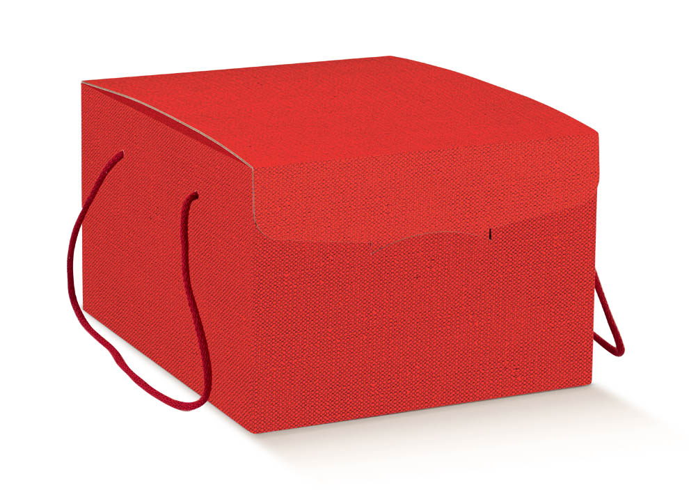 Scatola Segreto con cordini lino rosso 29x35,5x19,5 cm – Scotton, 1 pz