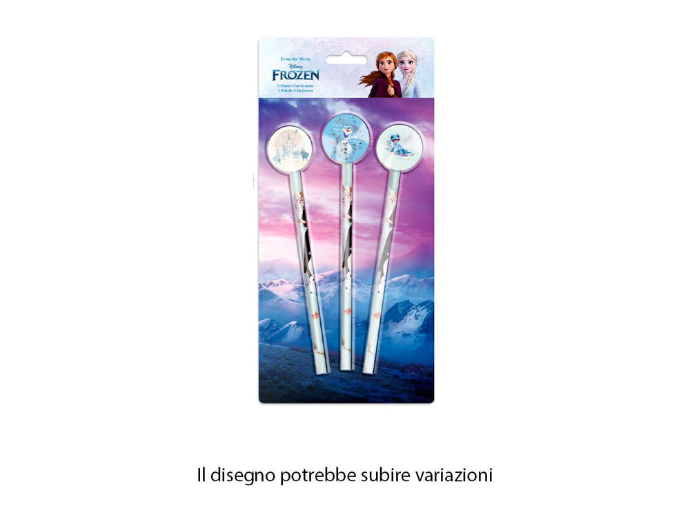 Set of 3 Frozen pencils with eraser