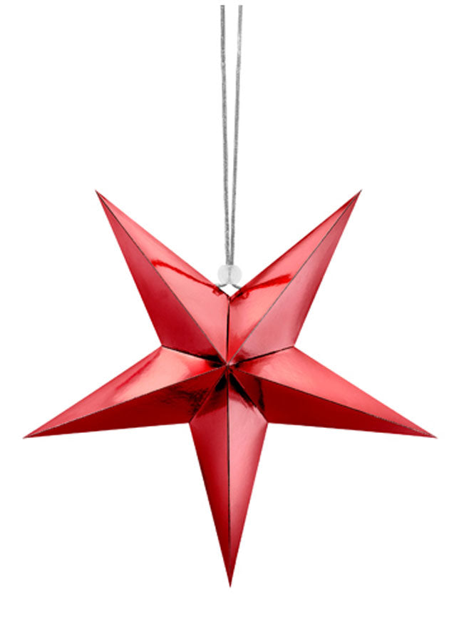 Red paper star 45cm