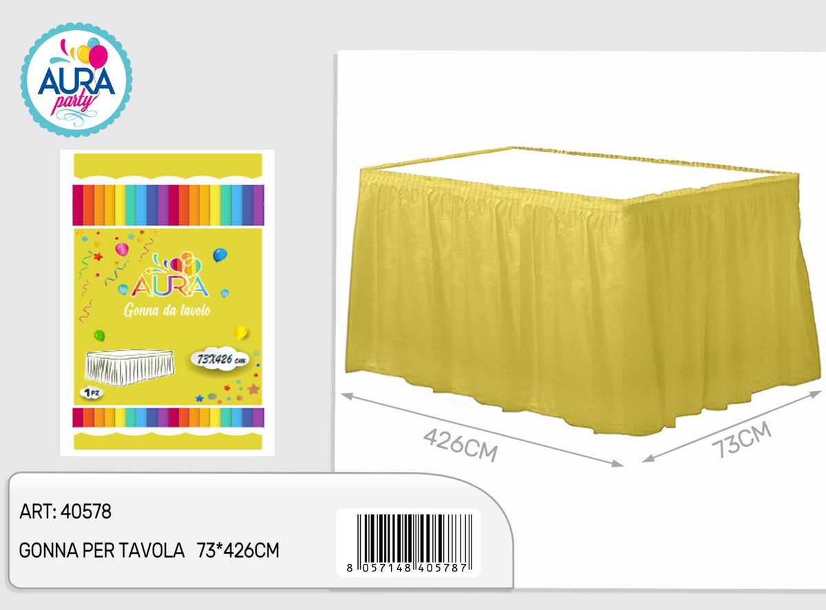 yellow table skirt 73*426cm