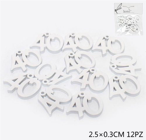 Wooden pendant 40 2.5cm 12pcs