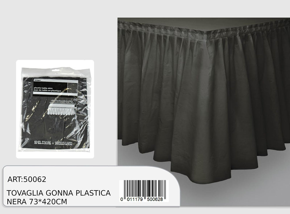 Plastic skirt 73 x 420 cm Black