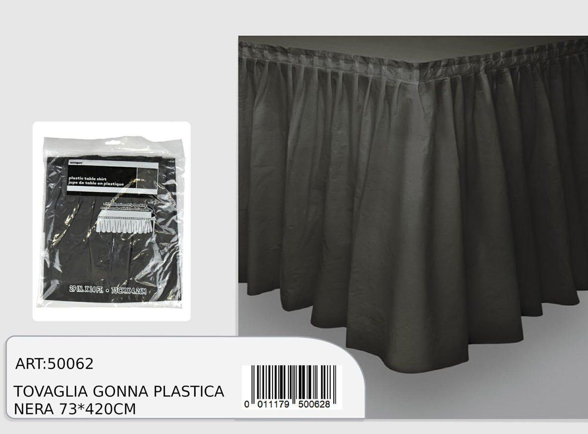 Plastic skirt 73 x 420 cm Black