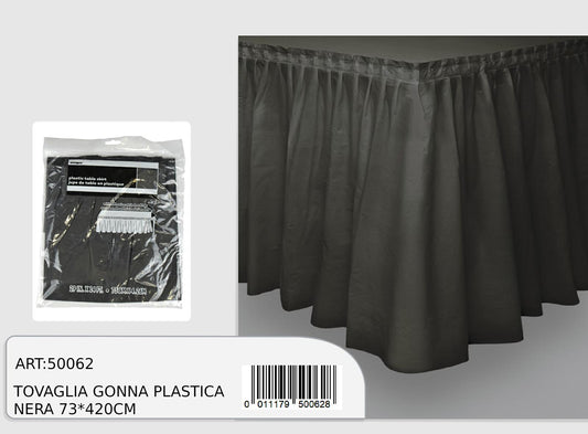 Plastic skirt 73 x 420 cm Black