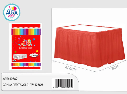 red table skirt 73*426cm