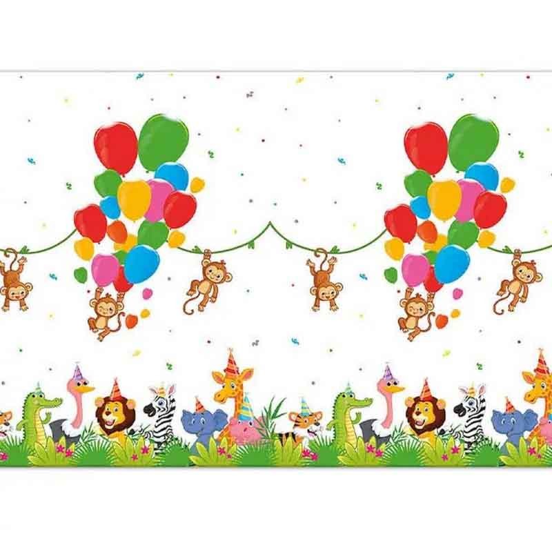 Jungle Balloons Plastic Tablecloth 120x180cm