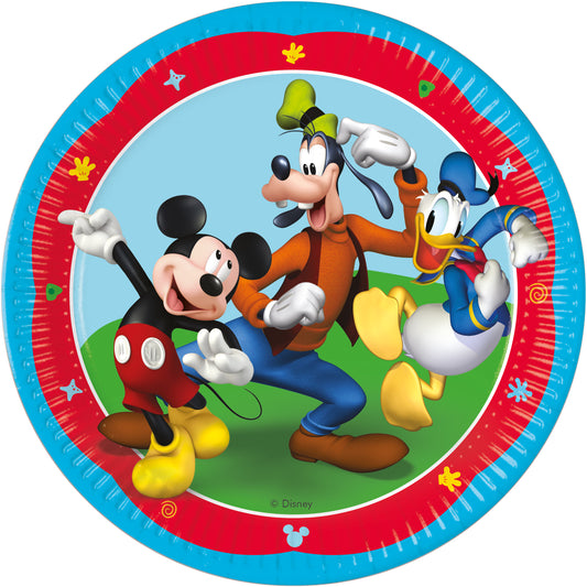 Piatto 23 cm 8 pz * Mickey Rock the House