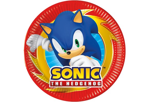 Sonic paper plates, diameter 20 cm, 8 pcs