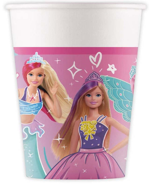 bicchieri plastica Barbie 200ml 8pz