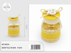 Barattolo plastica 18 anni giallo