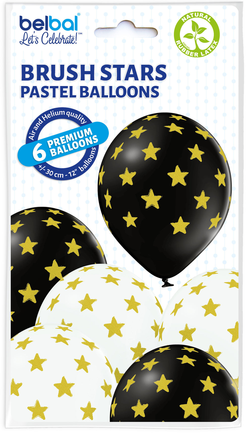 brush stars balloons 6pcs
