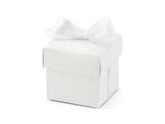 Scatolina bianca con nastro bianco 10pz