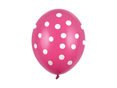 Balloons 30cm polka dots Pastel HotPink