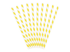 Yellow straws 19.5cm 10pcs