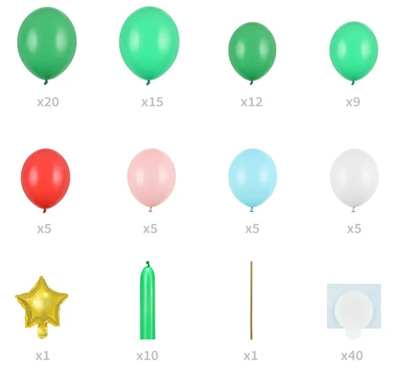 Balloon bouquet christmas tree