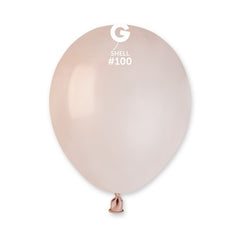 5-inch pastel shell latex balloons, 100 cf.
