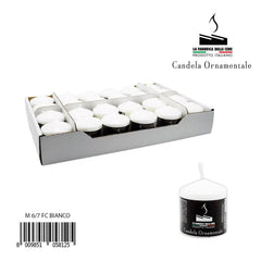 Colored candle, pack of 1, 6x7, white
