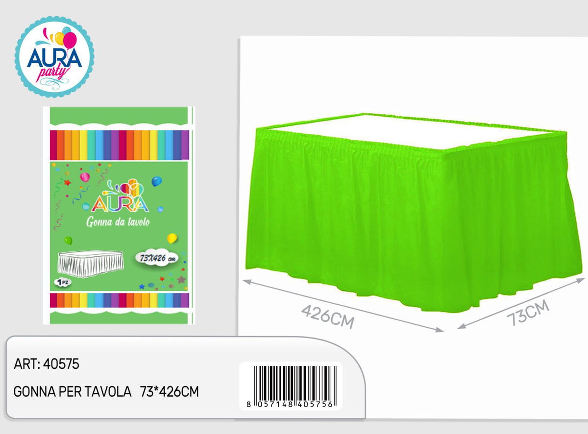 green table skirt 73*426cm