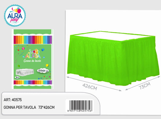 green table skirt 73*426cm