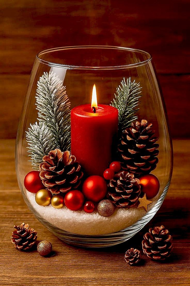 Colored candle, pack of 1 piece, 6x12 red