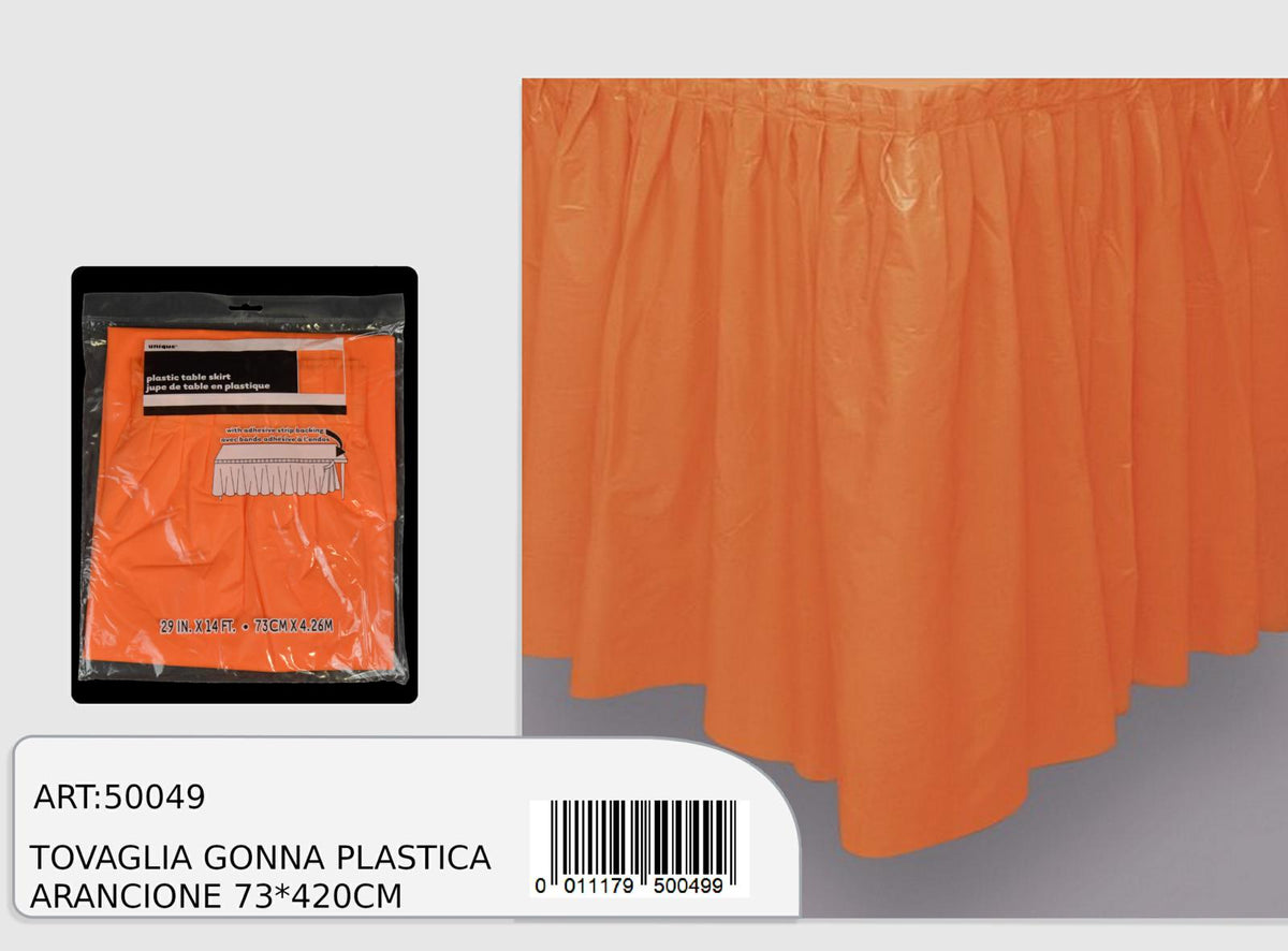 Gonna plastica 74 x 420 cm Arancione