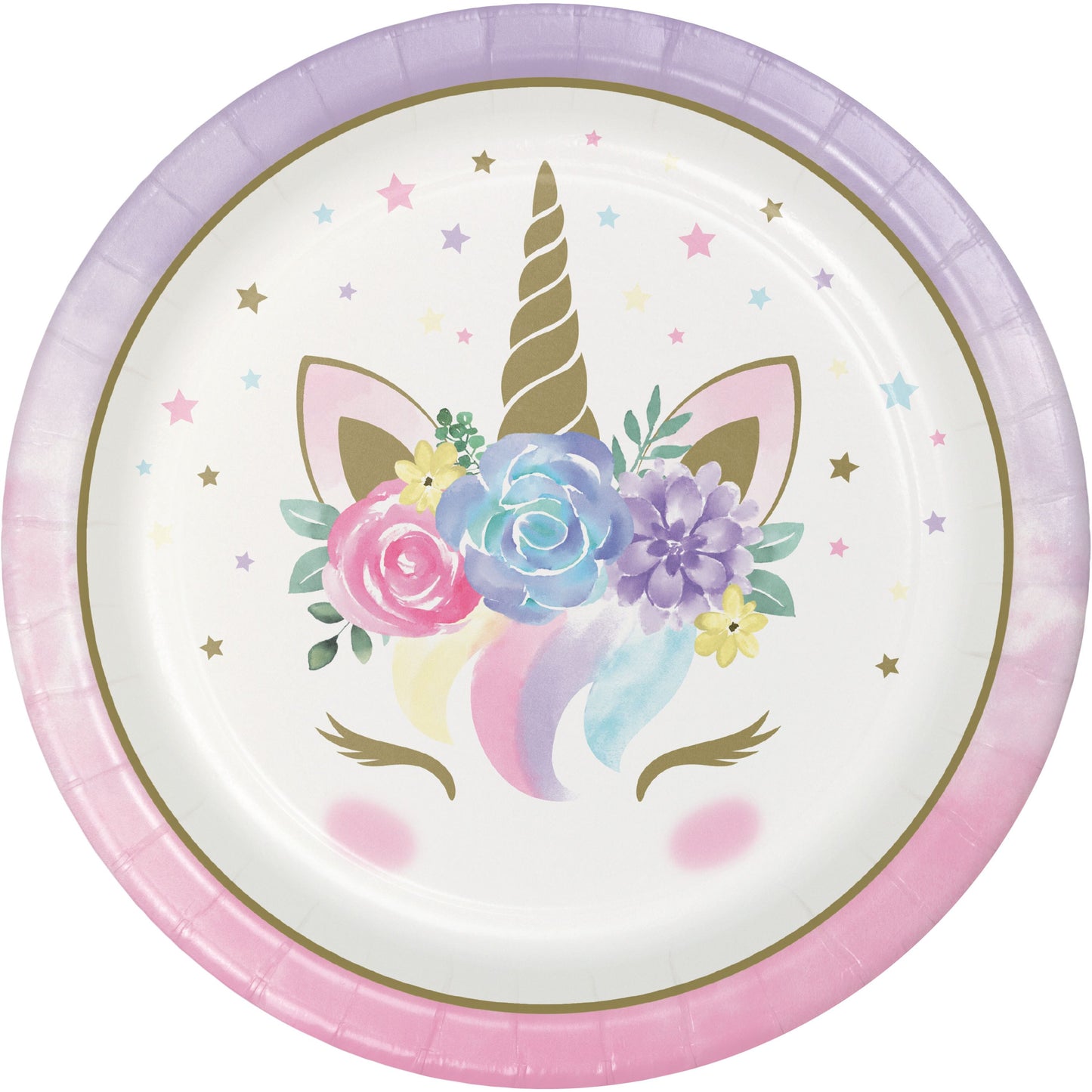 Piatto 23 cm Unicorno Baby 8 pz