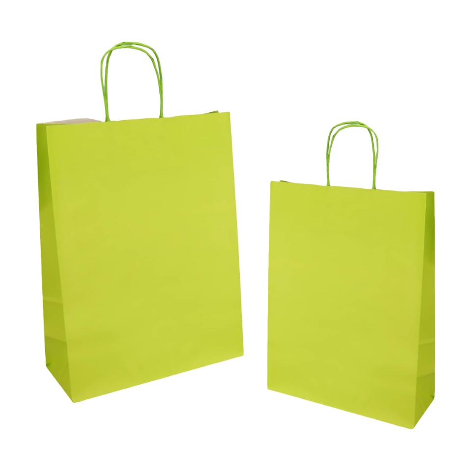 Jolly green shopper size 46x14x49cm white kraft color