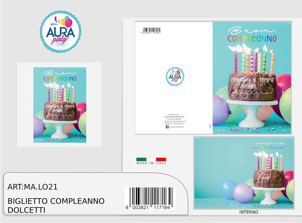 sweets birthday card