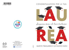 Biglietto di auguri per laurea minimalista