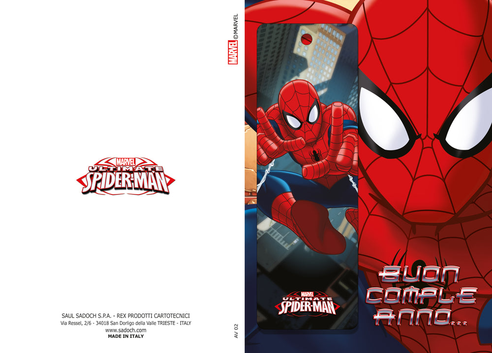 3D Spiderman lenticular bookmark card