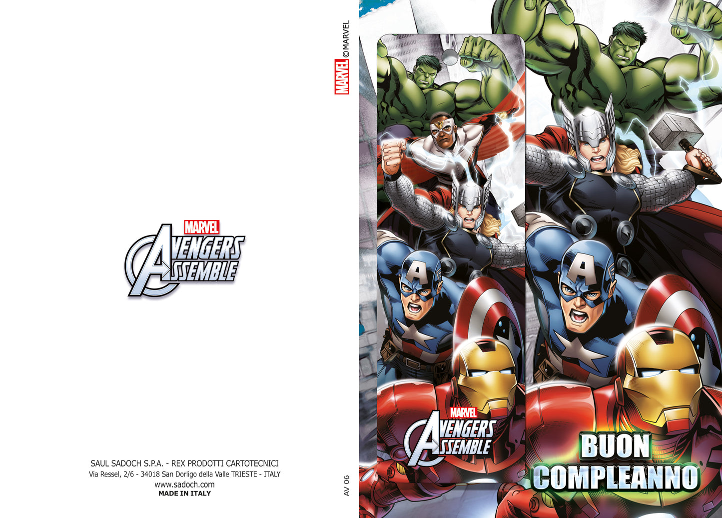 biglietto con segnalibro lentic. 3D Avengers