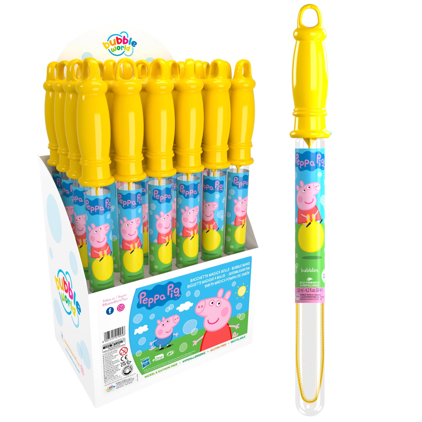 Peppa Pig bubble wand filled 120ml