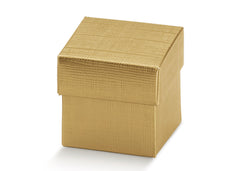 50x50x50 gold silk box