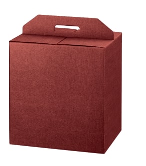 Scatola per panettone e bottiglie effetto seta bordeaux 43x24x34,5 cm – Scotton, 1 pz