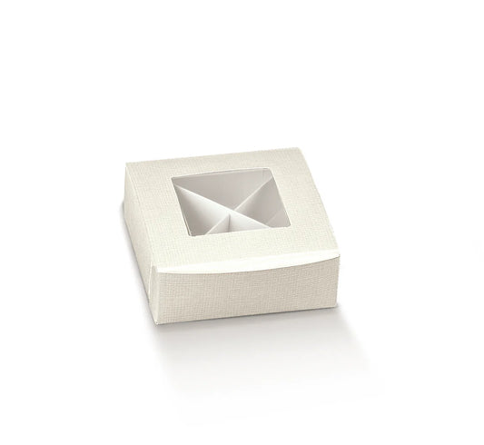 prat.c/f80x80x30mm bianco finestra in plastica