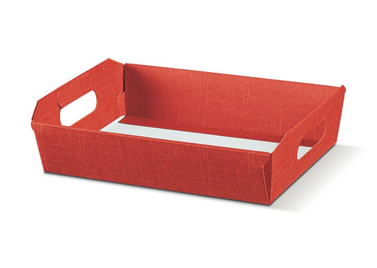 cesto i.350x260x70  seta rosso