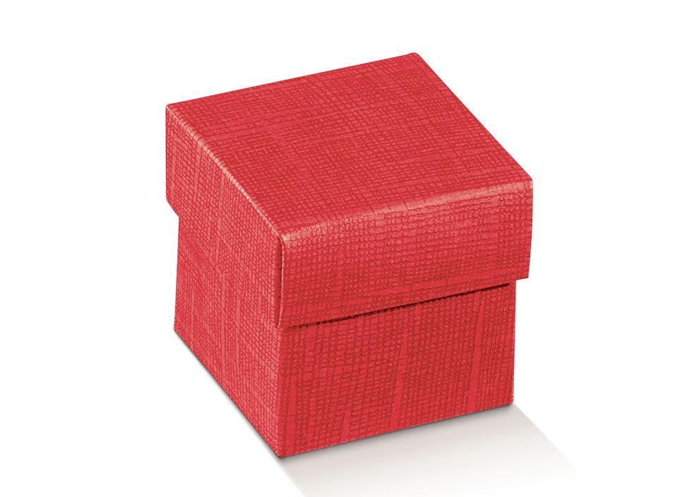 Scatolina 50x50x50 seta rosso