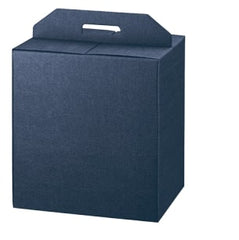 Scatola panettone+bottiglie 430x240x345mm juta blu