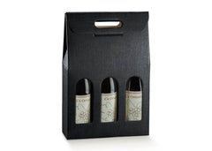 3 bottiglie f.to 270x90x385mm seta nero