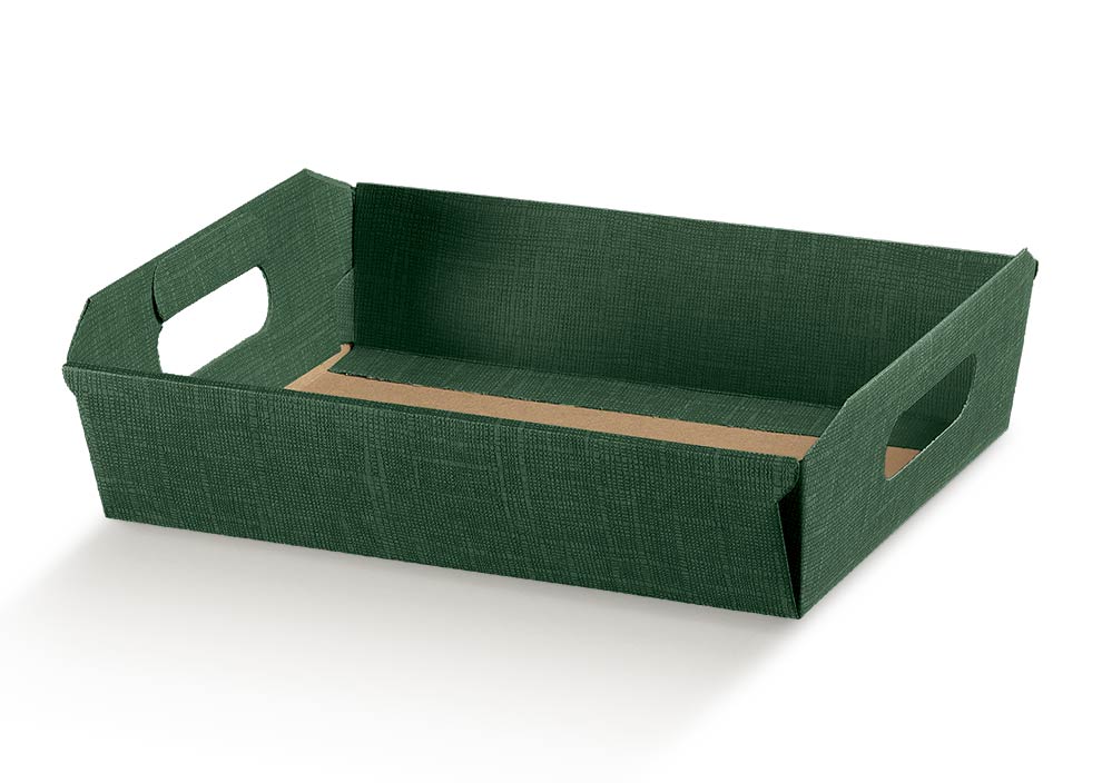 basket i.350x260x70 green silk