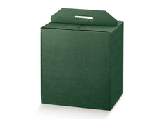 Panettone box + bottles 430x240x345mm green silk