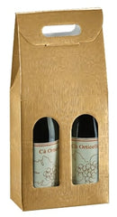 2 bottles size 180x90x385mm gold silk
