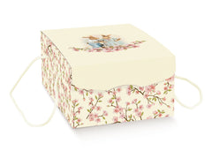 Box 33.5x23.5x14cm peach blossoms and rabbits