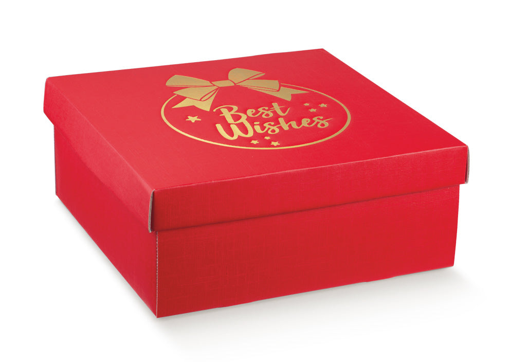 Scatola con fondo e coperchio Best Wishes 30x30x12 cm – Scotton, 1 pz